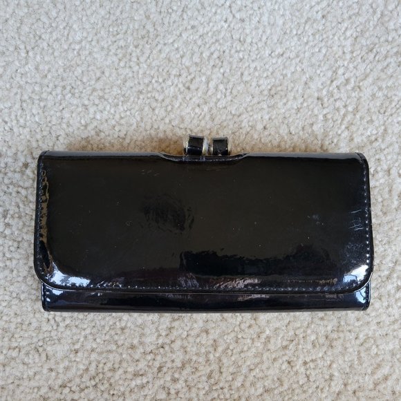 NWOT black patent wallet/clutch - Picture 2 of 13